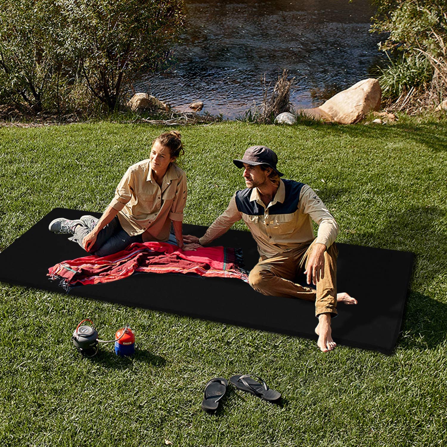 wolketon Selbstaufblasende Isomatte für Camping, Wasserdicht, Ultraleichter, 200*66*6CM 