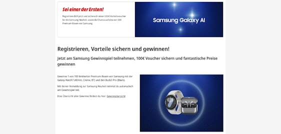 100€ geschenkt! 💎 Samsung Neuheit - Vorabregistrierung & Premium Box gewinnen
