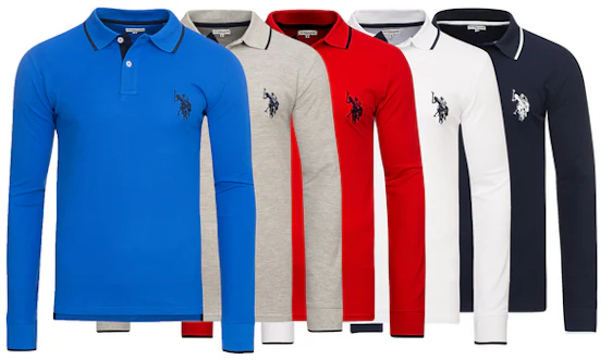 U.S. Polo Assn. Polo-Langarmshirt für 25€ – in verschiedenen Farben & Größen