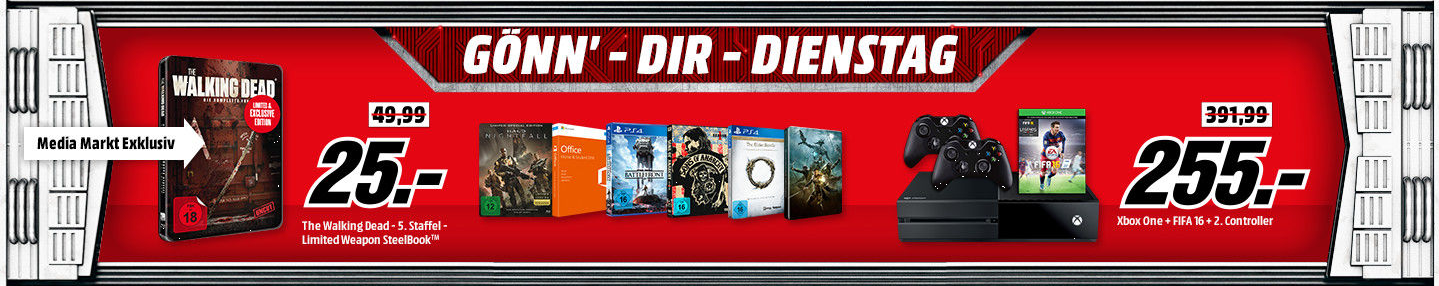 Gönn Dir Dienstag bei Media Markt - z.B. Lumia 950 LTE + Dual-SIM für 279€