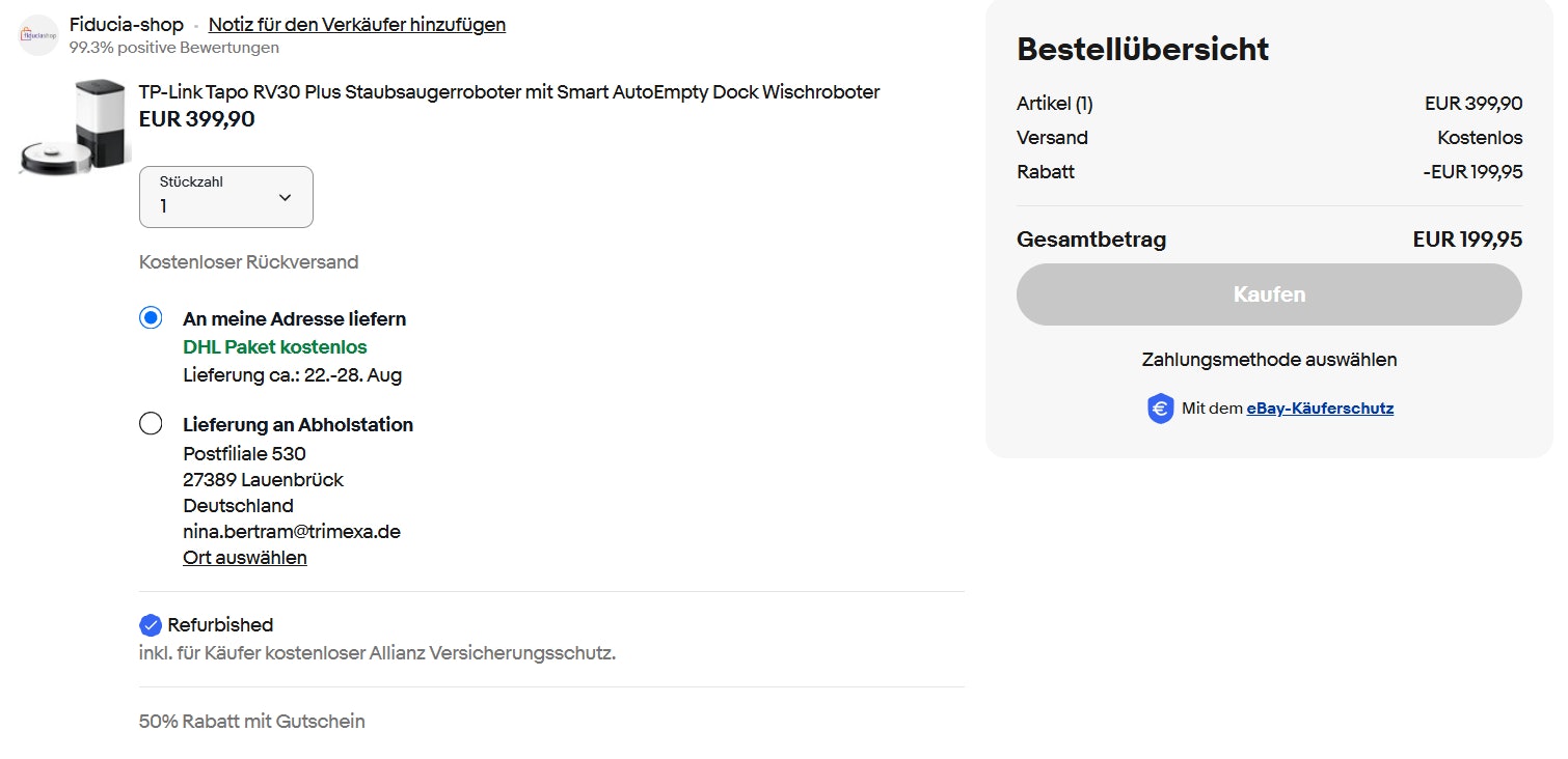 Fiduciashop-Gutscheineingabe