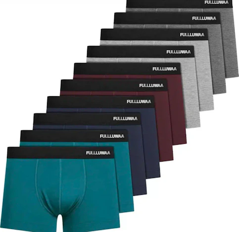 Fullluwaa Boxershorts Herren aus Baumwolle 10er Pack für 24,62€(statt 28,99€)