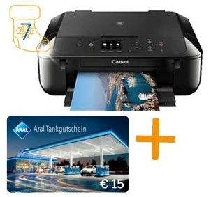 Canon Pixma MG5750 in schwarz plus 15€ Tankgutschein für 69,90€