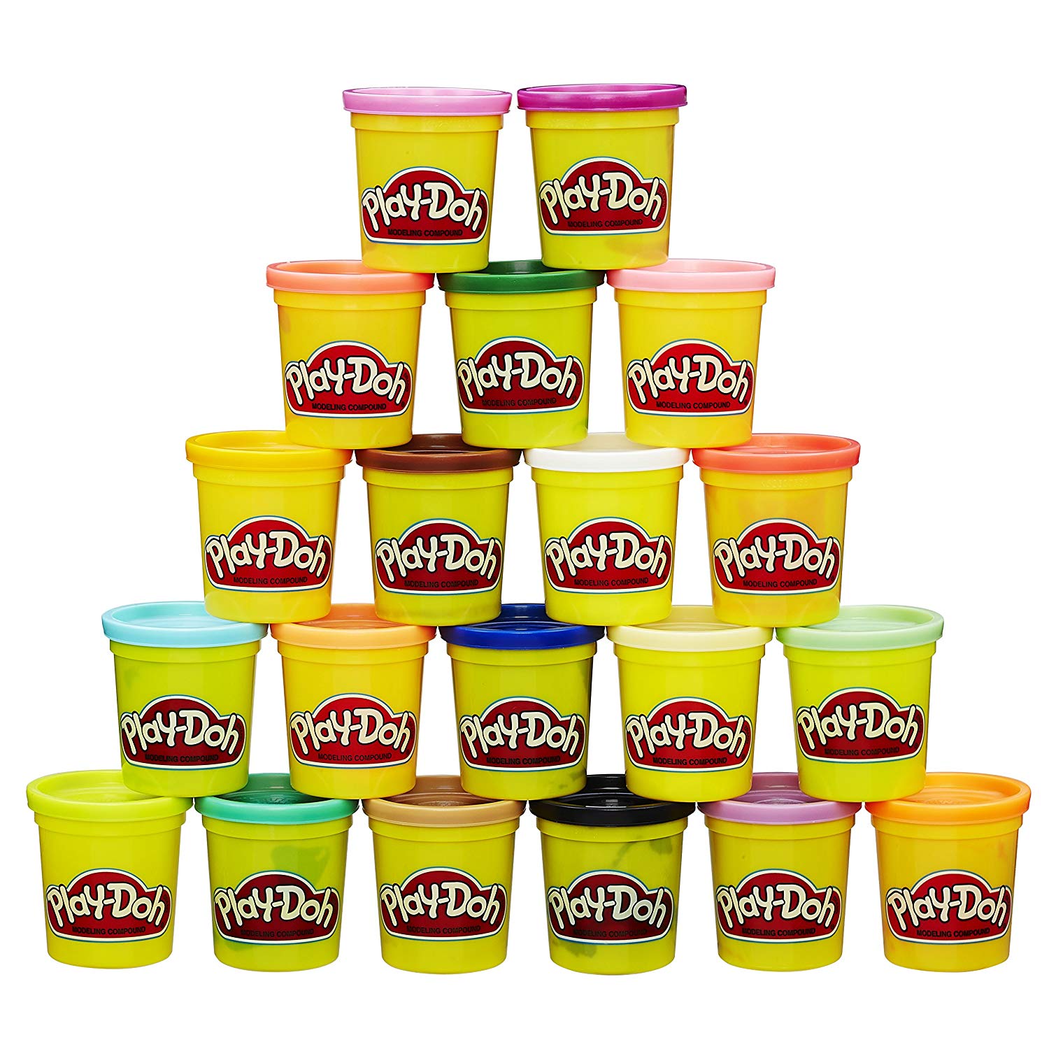 Wieder da: Knetpaket Hasbro Play-Doh A7924EU6 - Super Farbenset, 20-er Pack für 9,99 EUR