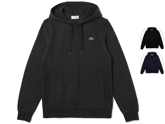 Lacoste Sweater Hoodie für 66€ - in Blau, Schwarz und Grau