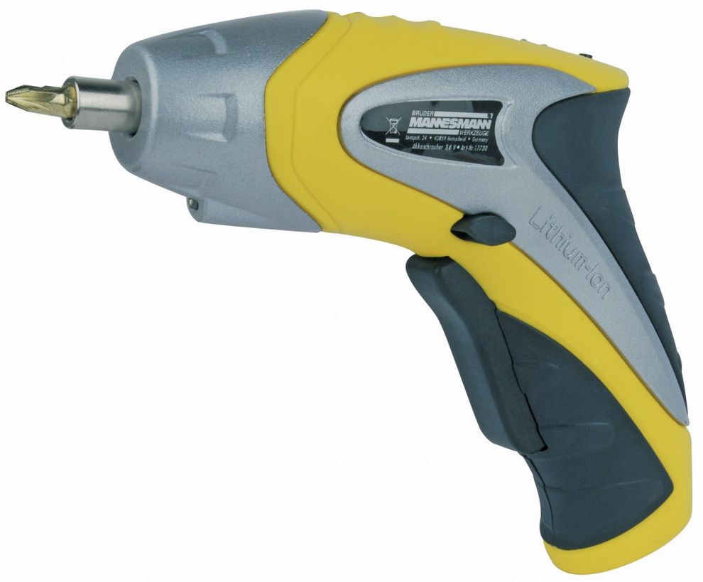 Mannesmann M17480 für 9€ -  3.6V Akkuschrauber mit Lithium-Ionen-Akku