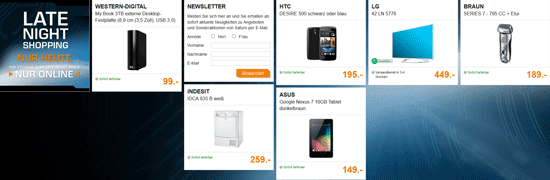 Saturn Late Night! Hier sind alle Deals