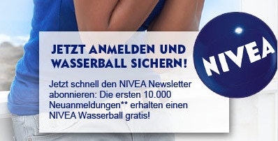 Kostenloser Wasserball von NIVEA