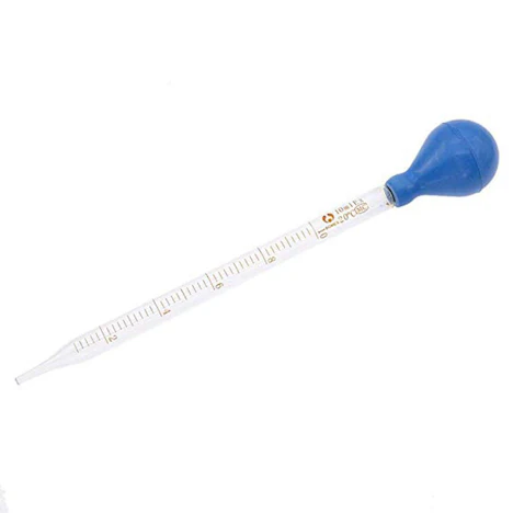 10 ml Glas Teilstrich Tropfpipette Lab Dropper Dropping Pipettieren blauen Gummi-Kopf Pipettierer