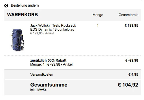 Rucksack-Sale-Beispiel