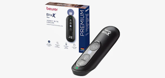 Schnelle Hilfe nach Mückenstichen! 🦟 Beurer BiteX Max Deep Black Insektenstichheiler für 25€
