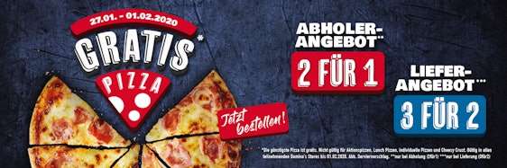 Aktion bei Domino's Pizza – 2 für 1 oder 3 für 2