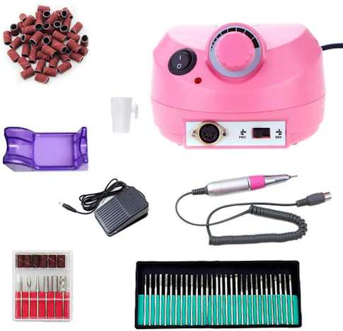 HENGDA® Nagelfräser Fräser Maniküre 30000 U/min Stufenlose Regulierung 230v Pediküre Nagelstudio Nagelpflege Set