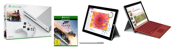 Days of Deals im Microsoft Store - z. B. Xbox One S Bundle mit 4 Spielen für 299€