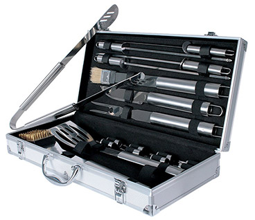 Broil-Master Grillbesteck Koffer 18-teilig für 15€