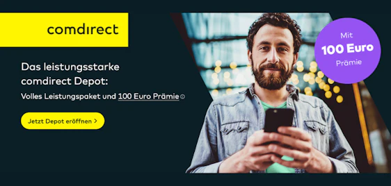 Prämie sichern! 💼 comdirect Depot-Aktion mit bis zu 150€ Prämie & 3 Jahre für 3,90€ traden 📈