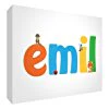 Little Helper EMIL-A5BLK-15DE Diamant Poliert, den Namen Cute Illustrationen und Personalisiert, Jungennamen, 15 x 21 x 2 cm, groß