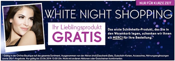 Yves Rocher White Night Shopping – 1. Produkt im Warenkorb kostenlos *UPDATE*