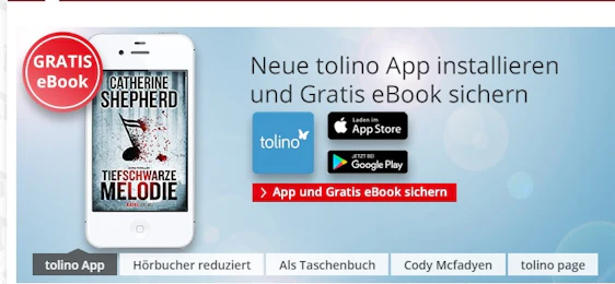 Gratis Hugendubel: eBook “Tiefschwarze Melodie” von Catherine Shepherd statt 2,99€