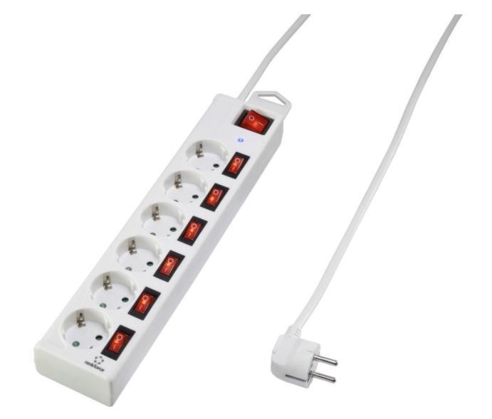Steckerleiste Renkforce 6-fach weiß für 11,- EUR inkl. Versand