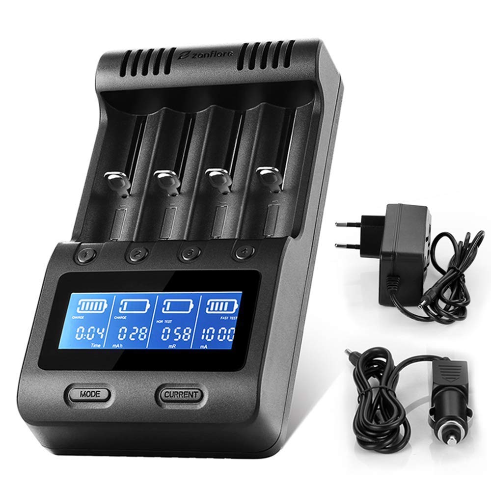 Amazon - Batterie Ladegerät 4x Ladeschächte,LCD Display,Schnellladegerät für Akkus &amp; wiederaufladbare Batterien für 19,59 Euro