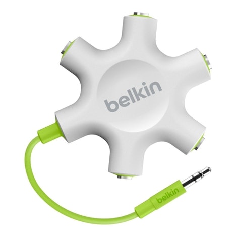 Belkin Rockstar (5-Fach Klinkenverteiler) weiß/hellgrün für 7,99 EUR