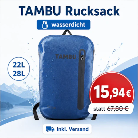 TAMBU wasserdichter Rucksack Anik – 22 l oder 28 l