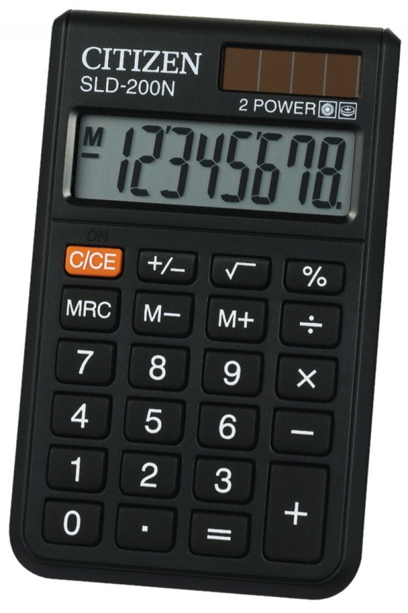 Citizen SLD-200N Taschenrechner schwarz für 3,14 EUR [Plus Produkt]