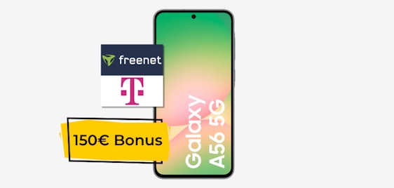 eff. nur 4€/Monat 👍 Samsung Galaxy A56 im 50GB 5G Telekom-Tarif nur 14,99€ mtl.