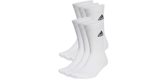 6er-Pack Adidas Cushioned Sportswear für 11€ - Crew Socks, Größe 40-42 & 46-48 (Prime)