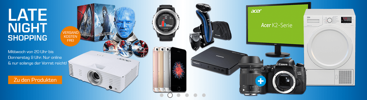 Saturn Late Night Shopping in der Übersicht - z.B. Acer H6502BD Beamer für 499€