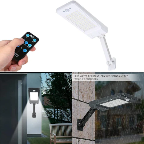 Solarlampen Für außen Mit PIR Bewegungsmelder,DC 3.7V 6.8W 60 LED