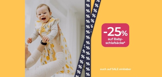 Lagerräumung!🤑 Babymarkt: 25% Rabatt auf Schlafsäcke verschiedener Marken - z.B.: Alvi 4-Seasons Sleep-Overall für 25€