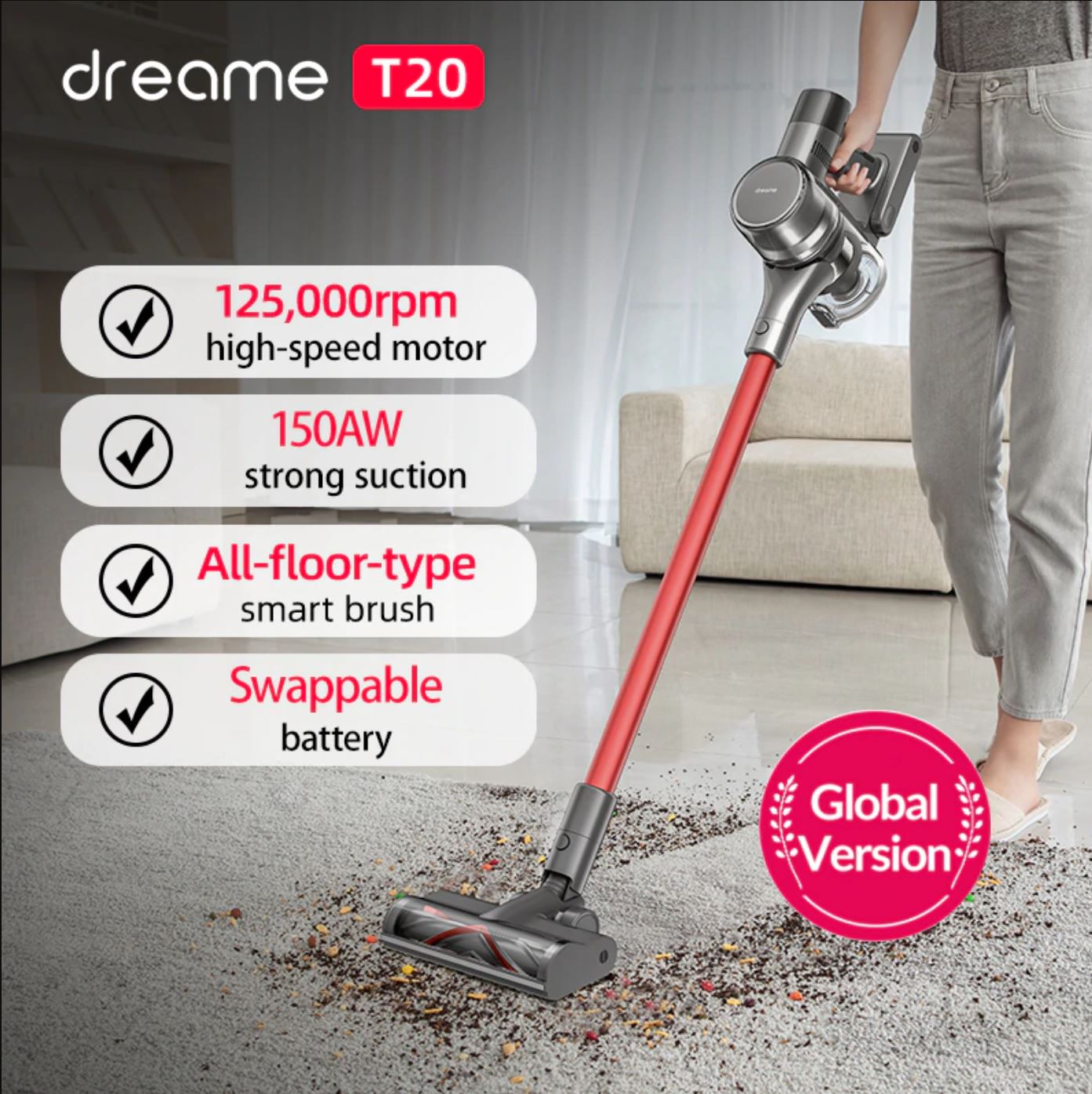 Dreame T20 – Akku-Staubsauger @AliExpress