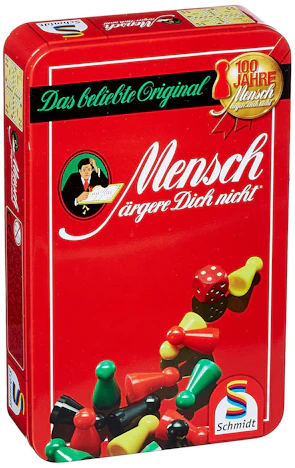 Schmidt Spiele 51204 Mensch ärgere Dich nicht in Metalldose (Mitbringspiel) für 3,59 EUR