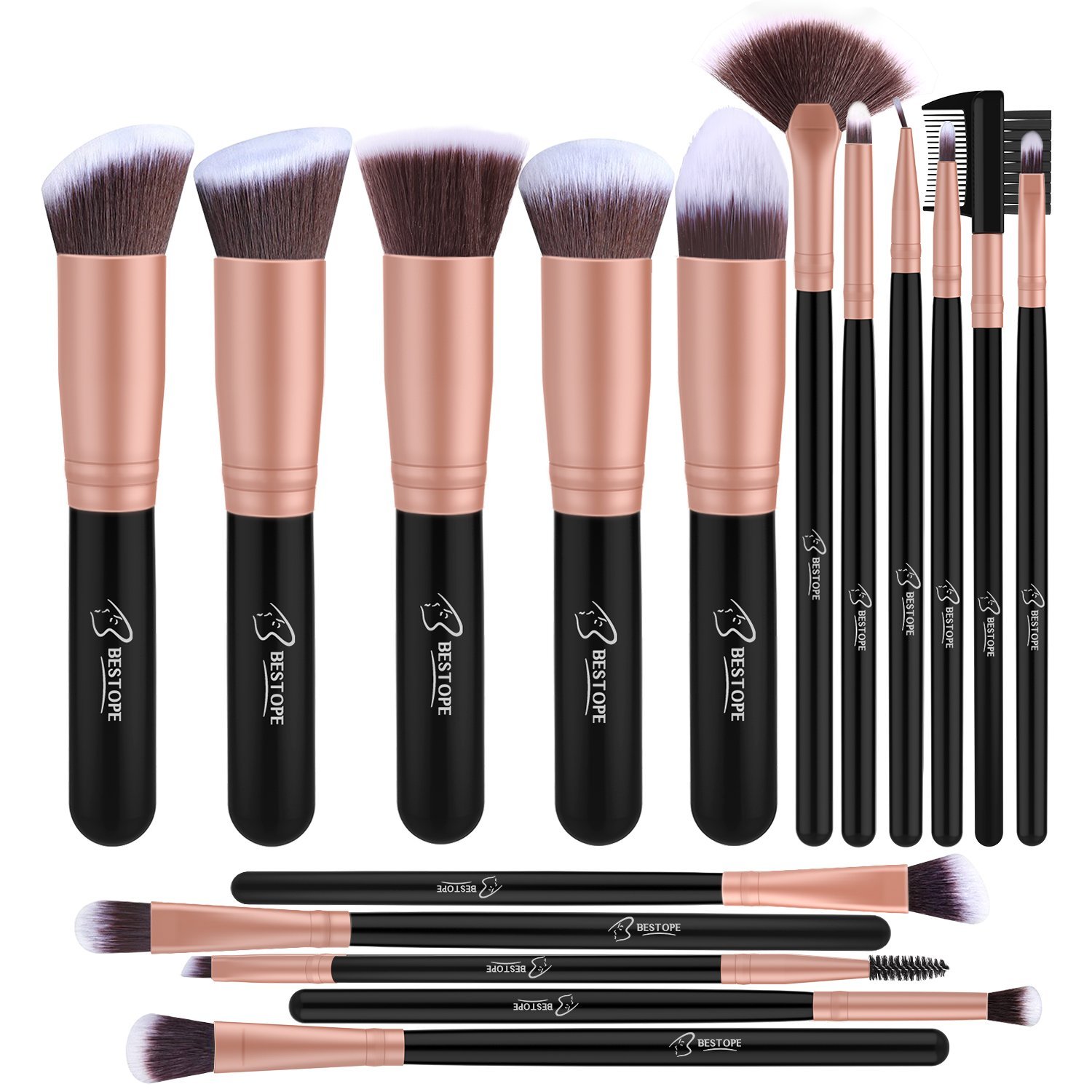 Make up Pinsel Set (16 Stück) mit Synthetisches Haar 