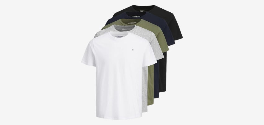 Günstig wie nie! 👕 5er-Pack Jack &amp; Jones T-Shirts für 31€ (= 6€/Stück) 🌈