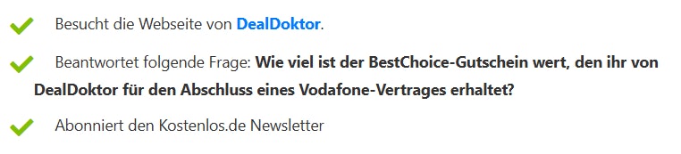 Kostenlos Gewinnspiel