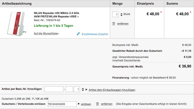 Gutschein bei Conrad