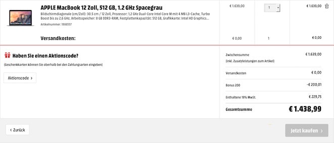 Apple Macbook Schnaeppchen