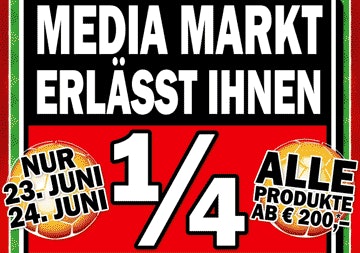 Deutschland jubelt bei Media Markt - 25% Rabatt