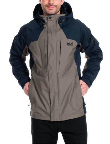 Jack Wolfskin Herren Wetterschutz Jacke Denali Texapore Jacket, Siltstone größe S für 106,59 EUR inkl. Versand