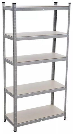 2x XXXL Schwerlastregal (B/H/T: 75/172/30 cm) für 34€ – jeweils mit 5 Holzböden á 75 kg Tragkraft