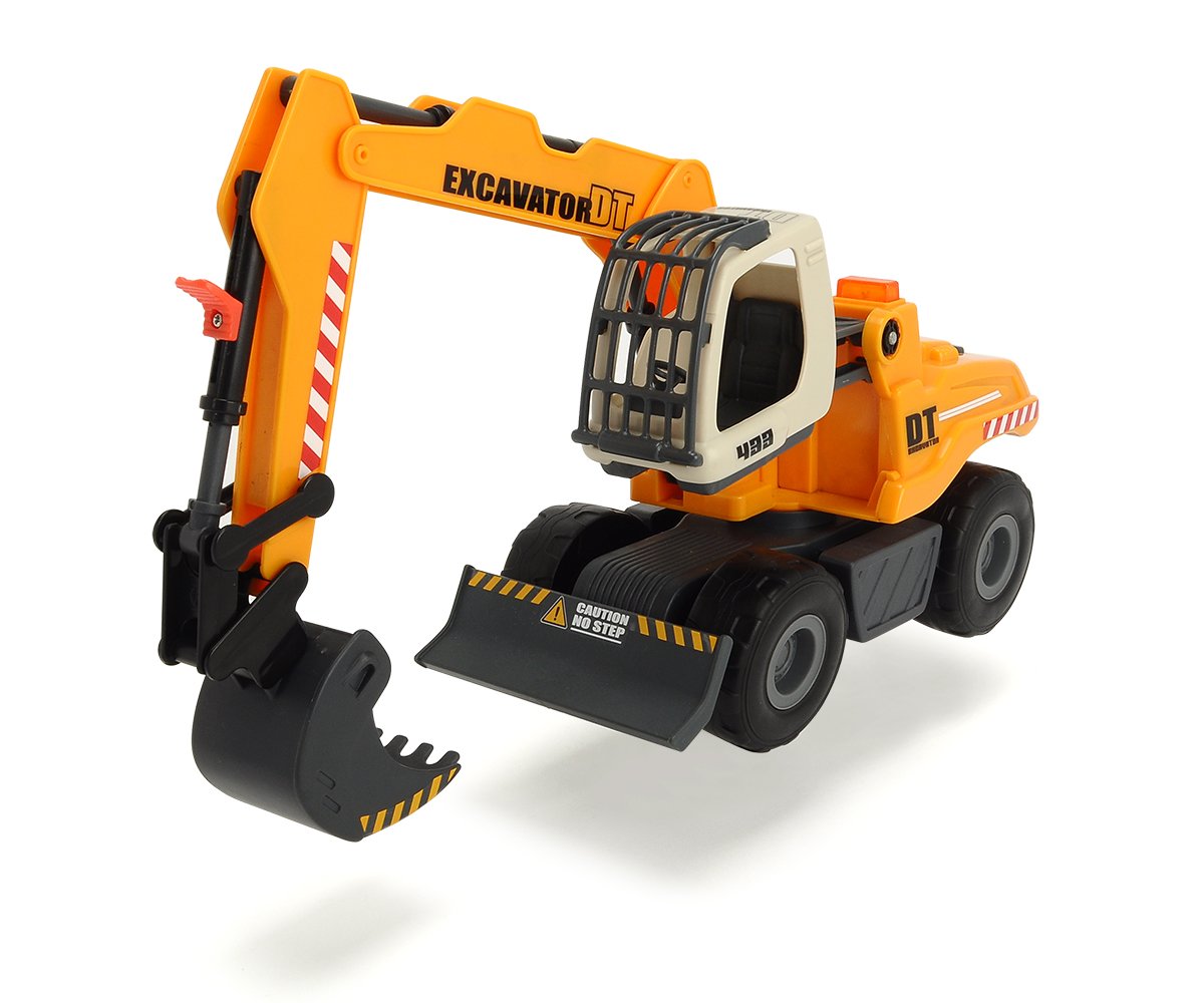 Dickie Toys  Excavator, Bagger mit batteriebetriebenem Schaufelarm, 32 cm