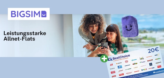 Bis zu 6 Monate GRATIS 🥳📲 5G Allnet-Flat von BigSIM | auch monatlich kündbar!