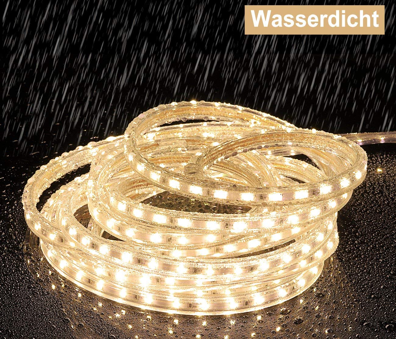 300 LEDs wasserdicht 210V-240V LED Strip, 3000K warmweiss