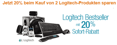 20% Rabatt auf 2 Logitech-Produkte bei Amazon - z.B. Logitech Squeezebox für 103€, Harmony One Plus für 87€ und K750 Tastatur für 57€