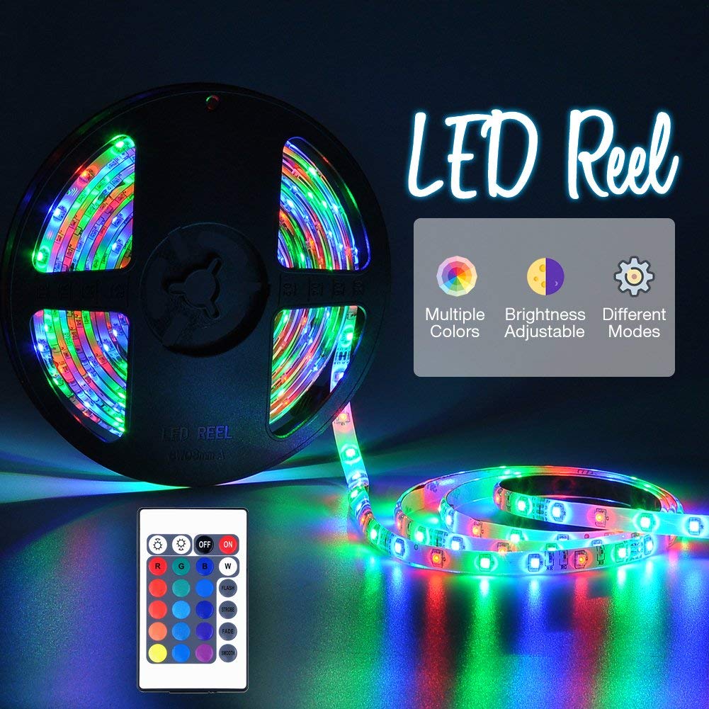 COSANSYS LED Strip RGB LED Streifen Set 5M SMD 5050 300LEDs IP65 Wasserdicht