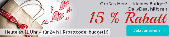 15% Rabatt auf fast alles bei DailyDeal - z. B. 6 Monate Maxdome für 14€