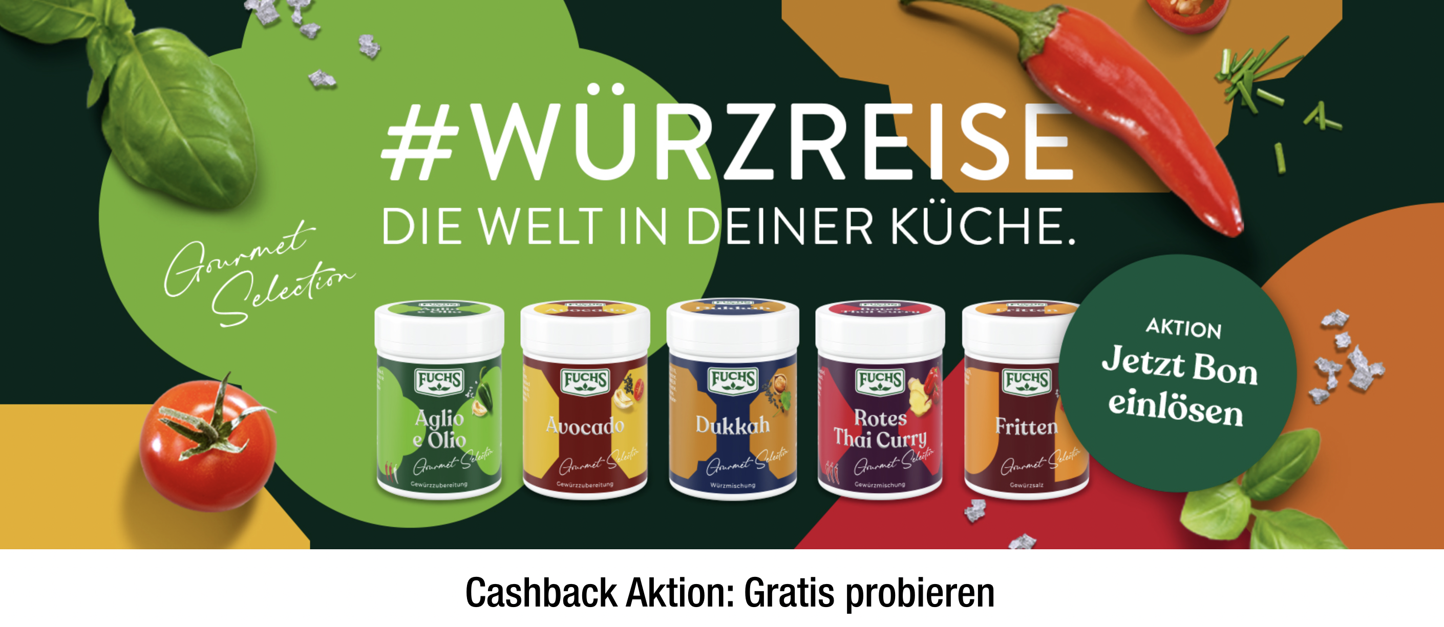 Fuchs Gewürze gratis testen 🤩 - Bon hochladen und Geld zurückbekommen